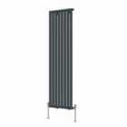 Heizmann 1600X472Mm Single Oval Column Designer Radiator Anthracite