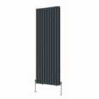 Heizmann 1600X590Mm Double Oval Column Designer Radiator Anthracite
