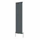 Heizmann 1800X472Mm Single Oval Column Designer Radiator Anthracite