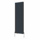 Heizmann 1800X590Mm Double Oval Column Designer Radiator Anthracite