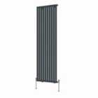 Heizmann 1800X590Mm Single Oval Column Designer Radiator Anthracite