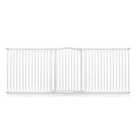Safetots Extra Tall Curved Top Safety Gate, 271Cm - 280Cm, Matt White, Extra Tall 100Cm In Height, Pressure Fit Stair Gate