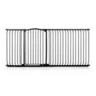 Safetots Extra Tall Curved Top Safety Gate, 207Cm - 216Cm, Matt Black, Extra Tall 100Cm In Height, Pressure Fit Stair Gate