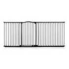 Safetots Extra Tall Curved Top Safety Gate, 225Cm - 234Cm, Matt Black, Extra Tall 100Cm In Height, Pressure Fit Stair Gate