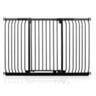 Safetots Extra Tall Elite Safety Gate, 170Cm - 179Cm, Matt Black, Extra Tall 96.8Cm In Height, Pressure Fit Stair Gate