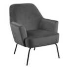 Furniture To Go Melissa Lounge Chair In Dark Grey
