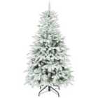 HOMCOM 5 ft Artificial Christmas Tree with 717 Branches, Hinged Xmas Tree