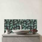 Delicate Leaf Glass Bathroom Splashback