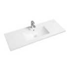 Limoge® 5001 Ceramic 121Cm Mid-edge Inset Basin With Scooped Bowl