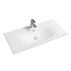 Limoge® 5089 Ceramic 101Cm Thin-edge Inset Basin With Dipped Bowl