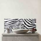 Zebra Texture Pattern Glass Bathroom Splashback