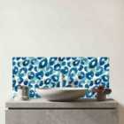 Watercolour Leopard Print Glass Bathroom Splashback