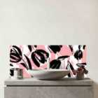 Nature Flat Spring Flower Motif Glass Bathroom Splashback