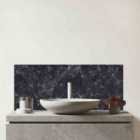 Deep Grey Quartz Effect Glass Bathroom Splashback