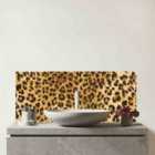 Wild Animal Pattern Glass Bathroom Splashback