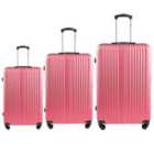 Groundlevel XL Delta Hard Shell 3 Piece Luggage Set - Pink