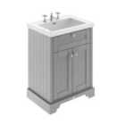 Hudson Reed Old London 600Mm 2-door Unit & Contemporary Fireclay Basin 3Th - Storm Grey