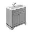 Hudson Reed Old London 800Mm 2-door Unit & Contemporary Fireclay Basin 1Th - Storm Grey