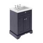 Hudson Reed Old London 600Mm 2-door Unit & Contemporary Fireclay Basin 3Th - Twilight Blue