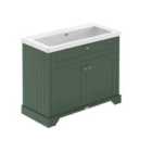 Hudson Reed Old London 1000Mm 2-door Unit & Contemporary Fireclay Basin 0Th - Hunter Green