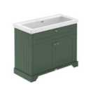 Hudson Reed Old London 1000Mm 2-door Unit & Classic Fireclay Basin 0Th - Hunter Green