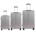 Groundlevel XL Delta Hard Shell 3 Piece Luggage Set - Silver