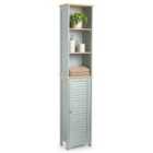 Vonhaus Shrewsbury Grey Tallboy Bathroom Cabinet