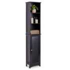 Vonhaus Shrewsbury Black Tallboy Bathroom Cabinet