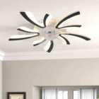 Garden Sanctuary 78cm Creative Ceiling Fan with LED Light - Black