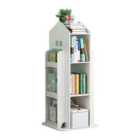 Neo House Shaped 360° Rotating Kid's Children's Freestanding Bookshelf Bookcase 10 Shelf Shelve Space-saving Design