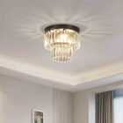 Garden Sanctuary Crystal Twinkle Mount Ceiling Light 30x20cm - Silver