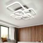 Garden Sanctuary Modern LED Energy-efficient Semi Flush Ceiling Light 93cm - White
