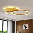 Garden Sanctuary Classic Golden Loops Energy Efficient LED Ceiling Light 65x50cm - Gold