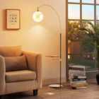 Garden Sanctuary Modern Adjustable Arc Floor Lamp 160cm - Gold