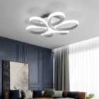 Garden Sanctuary 58cm Modern Acrylic Petal LED Semi Ceiling Light - White