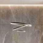 Garden Sanctuary Modern 3 Tiers Round Hanging LED Pendant Light - Black