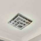 Garden Sanctuary Square Large-size Glamourous Crystal LED Ceiling Light 60x18cm - Silver