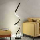Garden Sanctuary Modern LED Spiral Floor Lamp White Light 30x131cm - Black