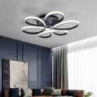 Garden Sanctuary Modern Acrylic Light-adjusted Petal LED Semi Ceiling Light 74cm - Black