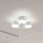 Garden Sanctuary Modern Round Acrylic LED Crystal Ceiling Light - White