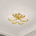 Garden Sanctuary Modern Acrylic Petal LED Semi Ceiling Light 58cm - Gold