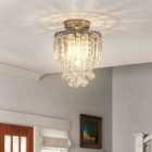 Garden Sanctuary Crystal Mount Ceiling Light 23x26cm - Silver