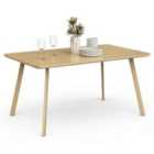 Vonhaus Burton 6 Seater Wooden Effect Dining Table