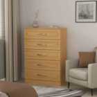 Welcome Furniutre Devon 5 Drawer Chest - Ready Assembled
