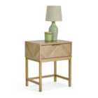 Vonhaus Ducie Herringbone Bedside Table
