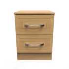 Welcome Furniutre Devon 2 Drawer Bedside Cabinet - Ready Assembled