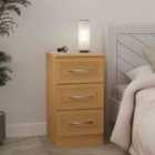 Welcome Furniutre Devon 3 Drawer Bedside Cabinet - Ready Assembled