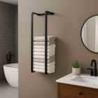 Ricomex House Of Home Wall Mounted Towel Holder - Black, Large (20 x 40 x 75cm)