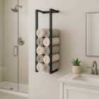 Ricomex House Of Home Wall Mounted Towel Holder - Black, Medium (20 x 15 x 70cm)