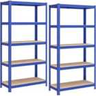 Set Of 2 Silver Garage Shelving